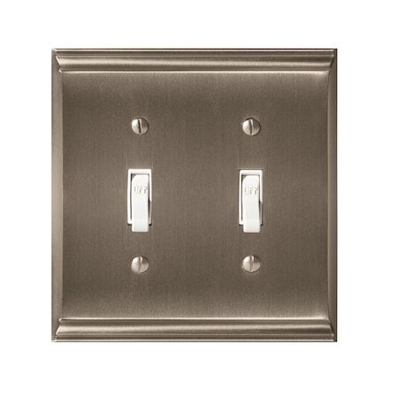 Amerock Candler 2 Toggle Satin Nickel Wall Plate 1906895